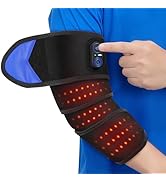 Cordless Arm Heating Pad Wrap with Red Light, 5000mAh Elbow Heating Pad Wrap, Fast Heating, Heate...
