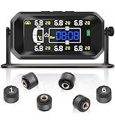 Avutrel Wireless Solar Tire Pressure Monitoring System, Real-Time Pressure and Temperature Monito...