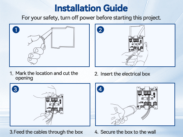 2 gang old work outlet box install