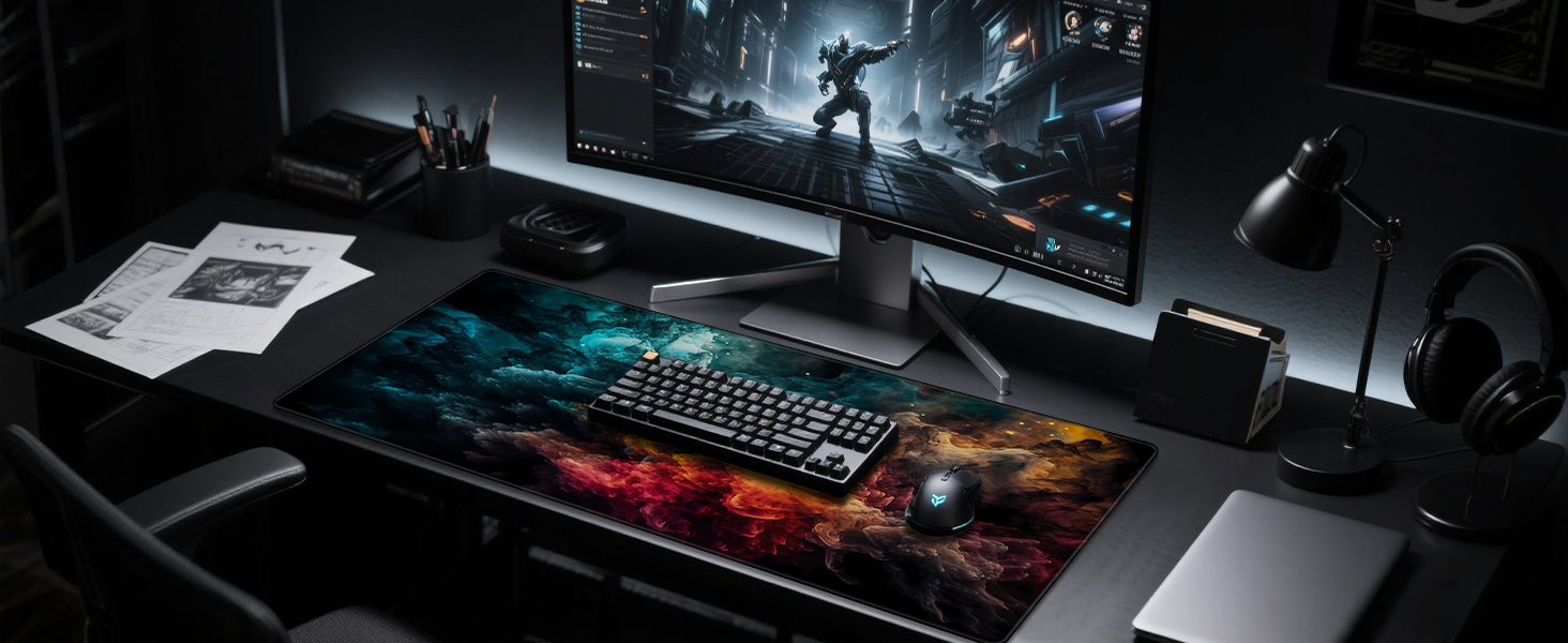 Large Gaming Mouse Pad Desk Mat Anti-Slip Desk Keyboard Pad big