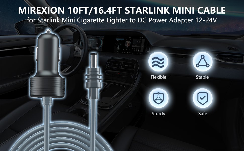 starlink mini cable 12v