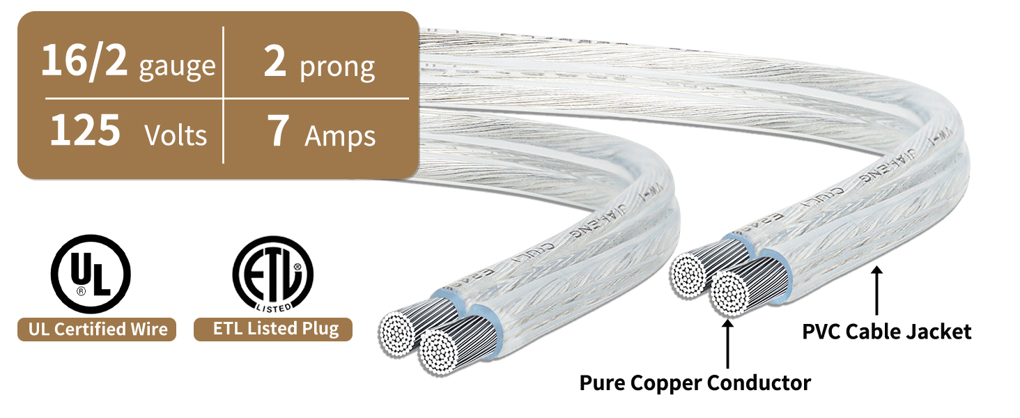 clear extension cords indoor thin