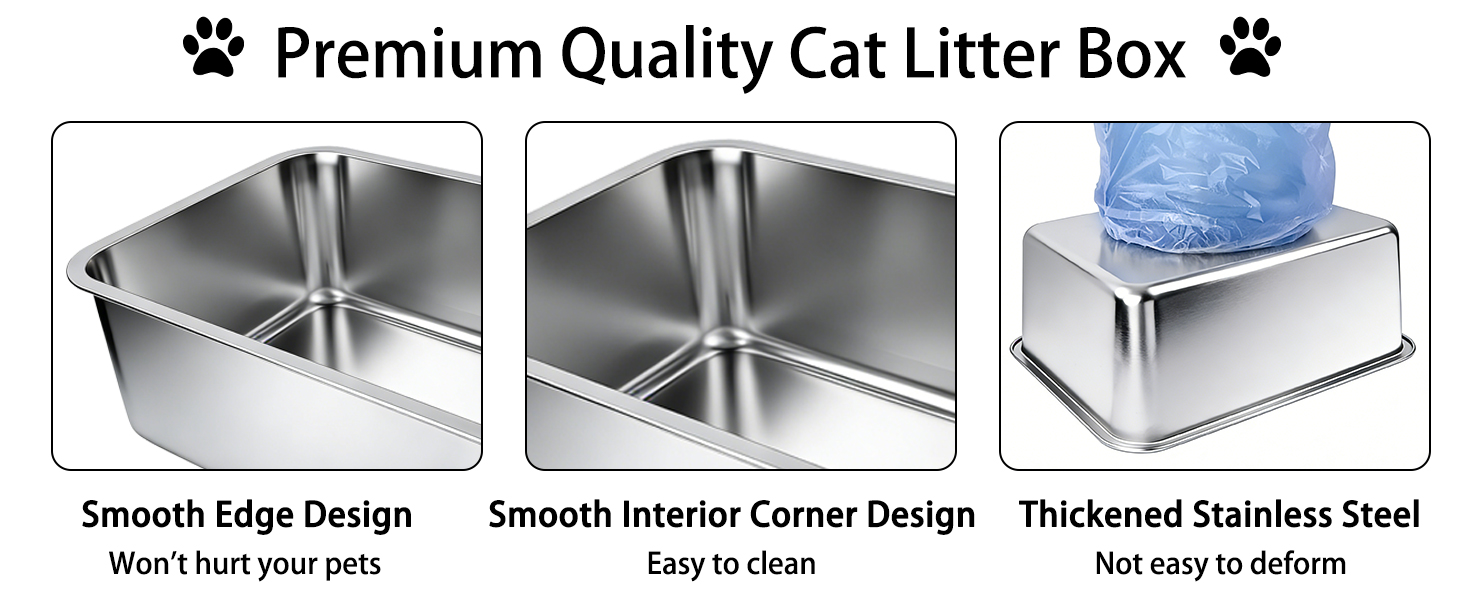 Stainless Steel Cat Litter Box