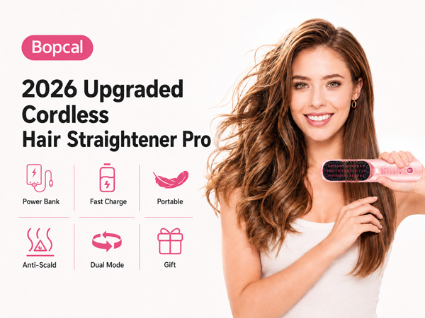 2026 Upgrade Cordless Hair Straighter Pro