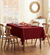 dark red tablecloth