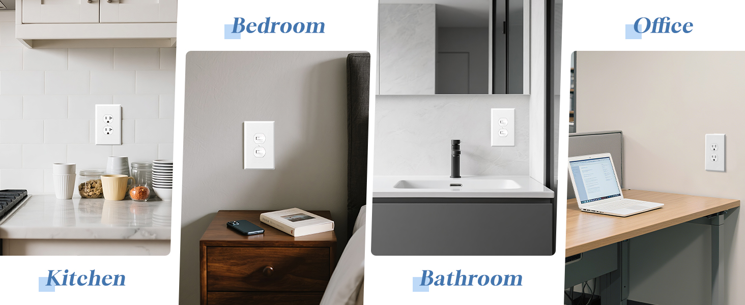Oversized Duplex outlet covers wall plate