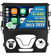 4+64G 8-Core Qualcomm Android 15 Car Stereo for Ford Fusion Mondeo 2013-2019 with Wireless Carpla...