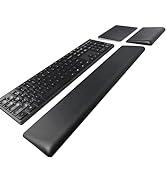 HONKID Low Profile Wrist Rest (H 0.2-0.58in) for Slim Keyboards and Mouse, Made of Cool Gel and N...