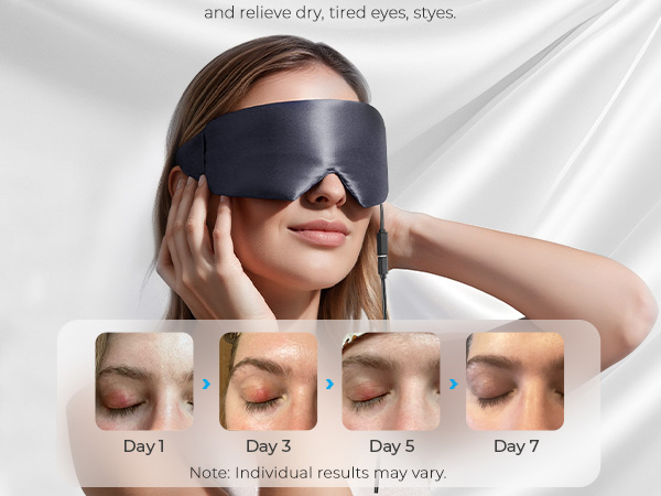 silk eye mask for sleeping, warm compress for eyes, usb hot sleep mask