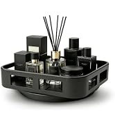 Novalunae 360 Rotating Cologne Organizer for Men, Mental Vanity Trays Organizer for Bathroom, Col...
