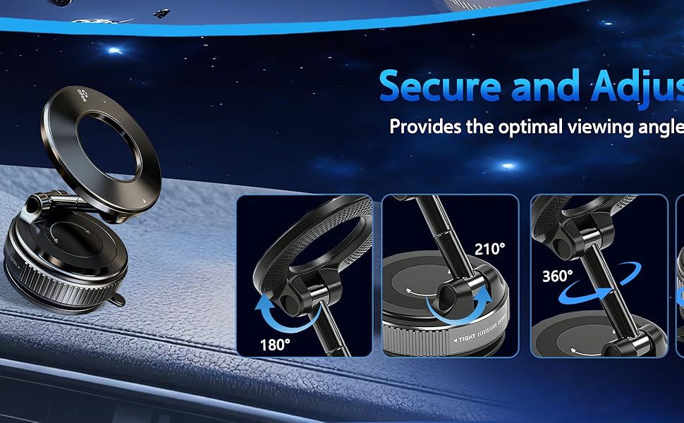 magnetic suction cup phone mount