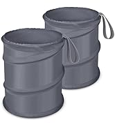 Kincown Car Trash Can, 2 Packs Mini Collapsible Car Trash Bin for Front Back Seat, Pop up Car Gar...