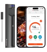 Meatmeet Pro WiFi Wireless Meat Thermometer Digital, Bluetooth Meat Thermometer Wireless, Smart A...