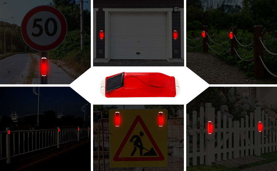 Solar Strobe Warning Light