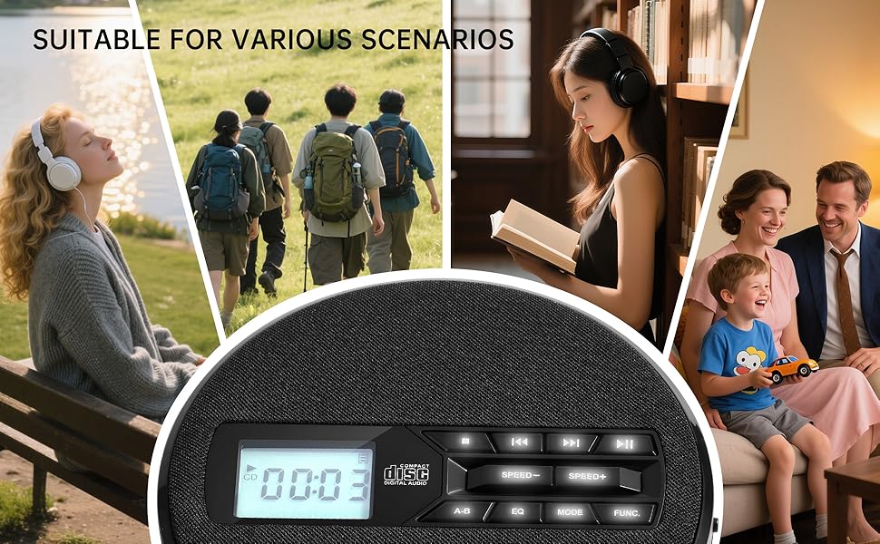 Versatile Music Player for Family, Study, and Outdoor Activities - Multi-Scenario Usage