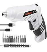 Electric Screwdriver Cordless, Goldsea Powered Screwdriver Set with 10 Magnetic Bits tool kit for...