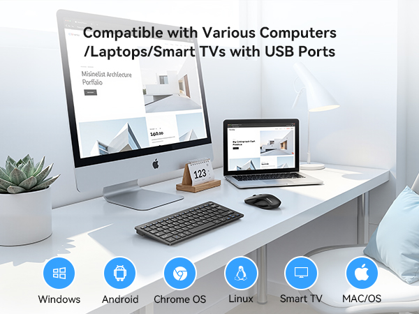 Widely compatible keyboard and mouse set