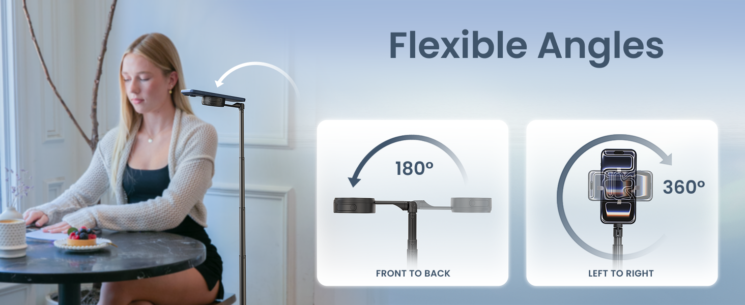 Stable aluminum phone tripod for TikTok and YouTube