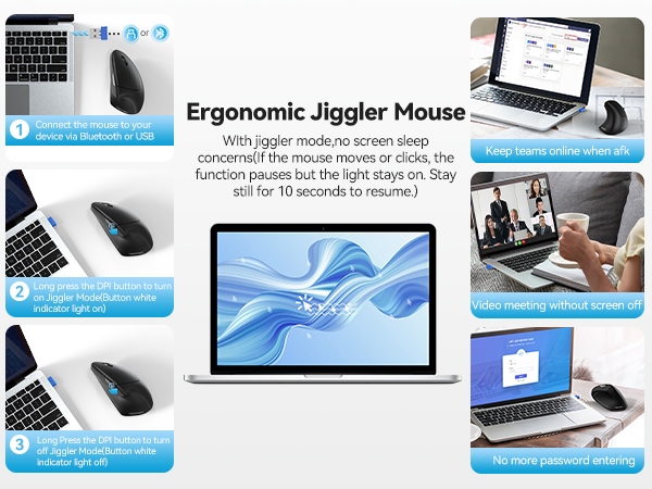 Ergonomic Mouse with Jiggler