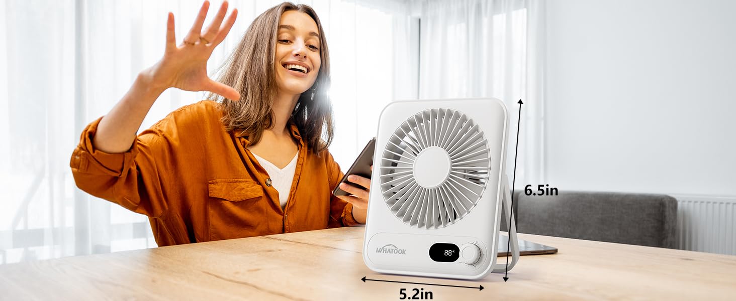 desktop small fan portable desk fans rechargeable battery mini travel essentials quiet women table