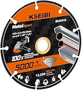 KSEIBI Diamond Cutting Wheel for 5000+ Cuts on Metal, Rebar, Steel, Cast Iron, Aluminium Non-Ferr...