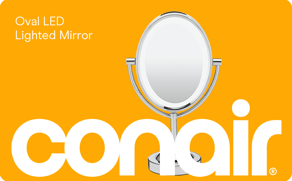 oval LED lighted mirror