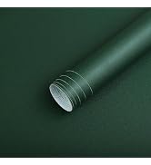 HeloHo 118"X15.7" Solid Green Wallpaper Matte Textured Peel and Stick Wallpaper Self Adhesive Rem...