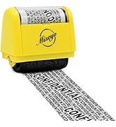 Miseyo Wide Roller Stamp Identity Theft Stamp 1.5 Inch Perfect for Privacy Protection - Yellow