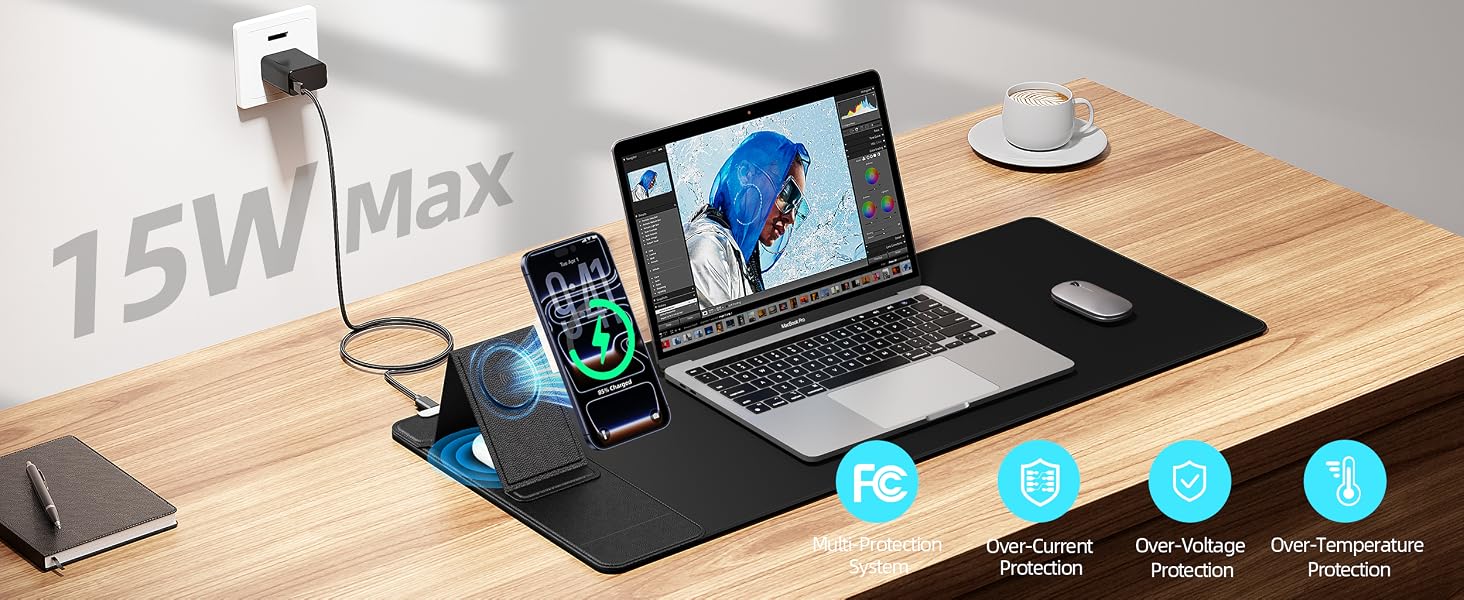 wireless charging mouse pad