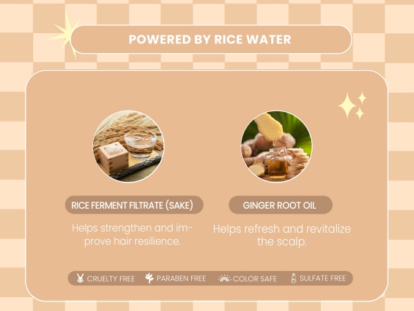 LUSETA rice water shampoo and conditioner