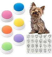 Pawsome Avenue Talking Buttons for Dogs - Dog Training Push Buttons -Talk Commands into 6 Speakin...