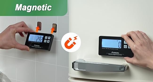33lb Wireless Kitchen Scale with Remote Display, 0.1oz / 1g