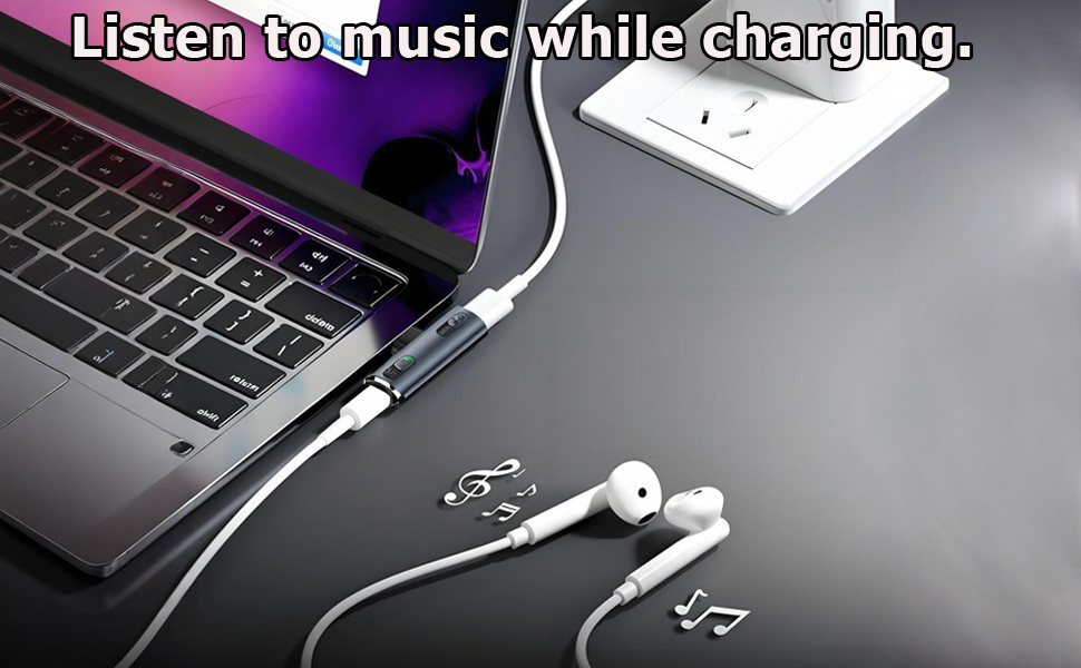USB-C Splitter 1 in 2 Out Charger Connector