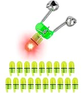 OHOH 20 PCS LED Fishing Light, Waterproof Fishing Bite Alarm Light Bulb Replacement, LED Night Fi...