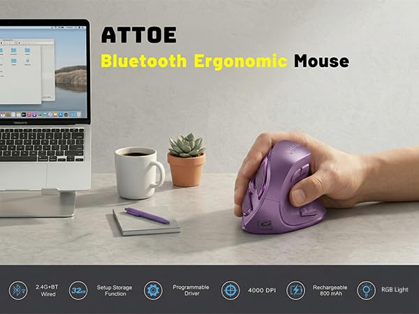 Bluetooth Ergonomic Mouse