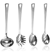 HIFIND Cooking Utensils Set, 4PCS Stainless Steel Kitchen Utensils Set, Durable Kitchenware Set f...