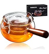 PARACITY Glass Teapot with Infuser Japanese Teapot Stovetop Safe Teapot Blooming and Loose Leaf T...