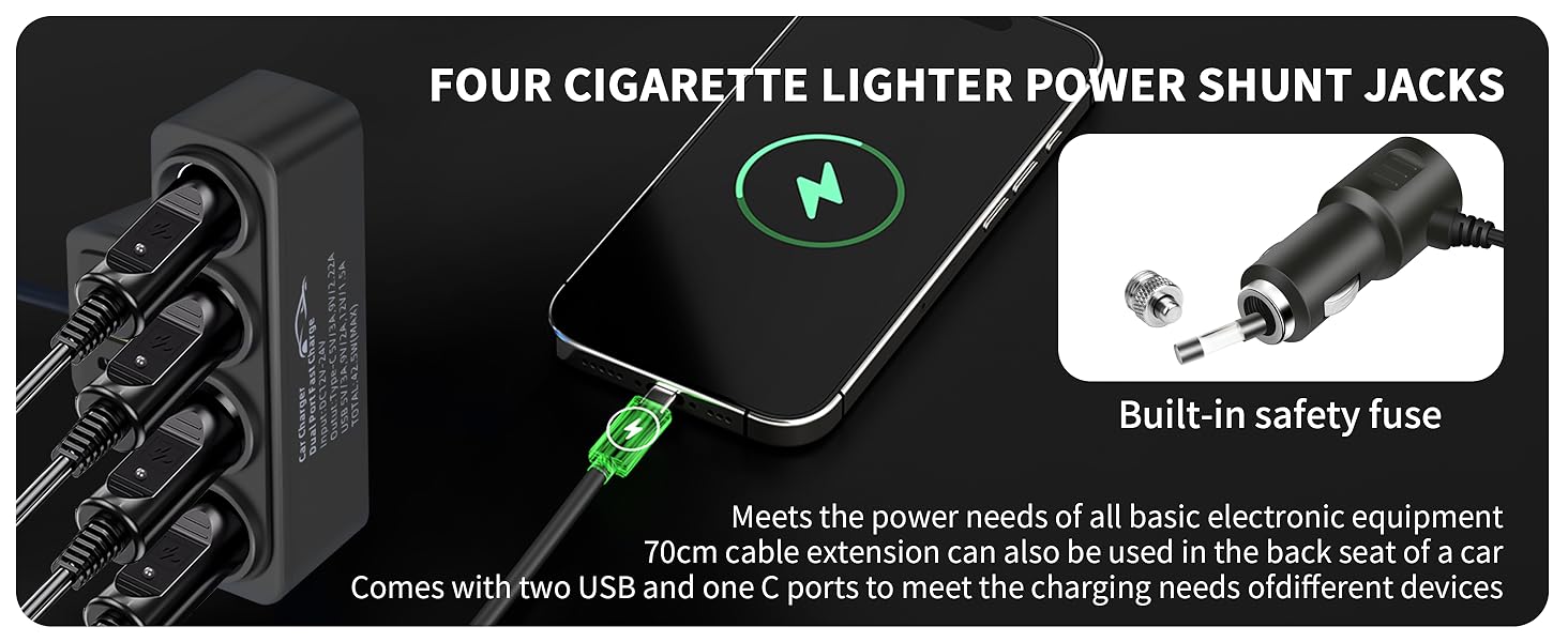 Multi-function Cigarette Lighter Charger