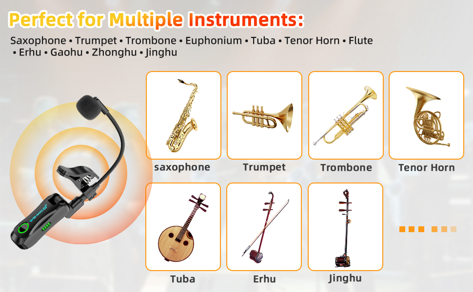 Wireless Acoustic Instrument Microphone System-4