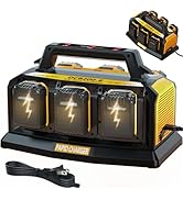 Fast Charger for Dewalt 20V Battery: 6-Port Multi Simultaneous Rapid Charger Station Compatible w...