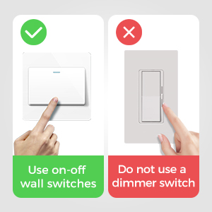 Not compatible with dimming switches