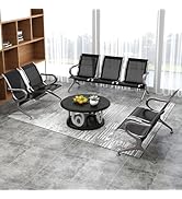 kinbor Waiting Room Chairs - 3 Pieces Modern Reception Bench for Airport, Hospital, Office Lobby ...
