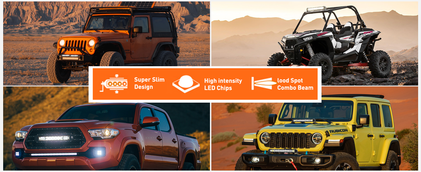 single row led light bar slim led light bar nilight led pods fog lights