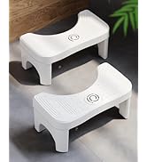 Recximi 2Pcs Poop Toilet Stool, Portable Bathroom Potty Stool, Non-Slip Toilet Foot Stool Squat A...