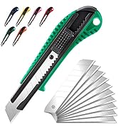 TIFICAL Box Cutter Utility Knife, Auto-Lock Box Cutter Retractable, 18 MM Wide Blade Box Knife, S...