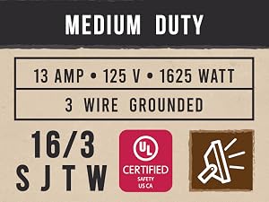 Cablectric_Brown Extension Cord 16 Gauge Cord