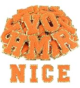 ASTARON 26 Pcs Self Adhesive Letter Patches Chenille Letters Stickers, A-Z Embroidered Applique P...