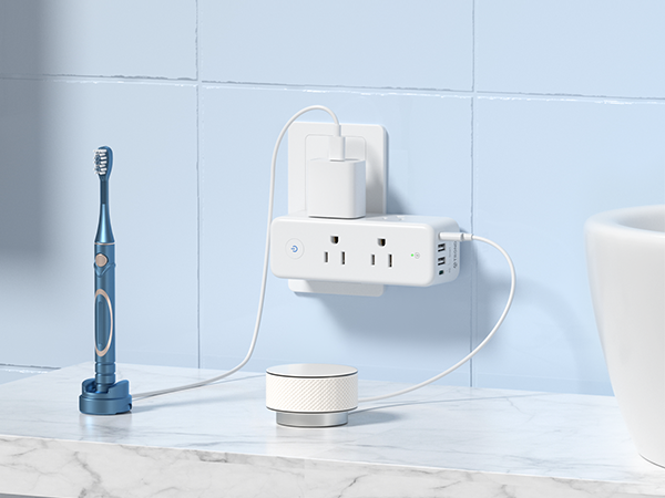 power outlet extender surge protector with switch