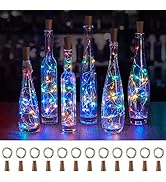 Wine Bottle Lights with Cork, Twinkle Lights 12 Pack 20 LED Waterproof Battery Operated Cork Ligh...