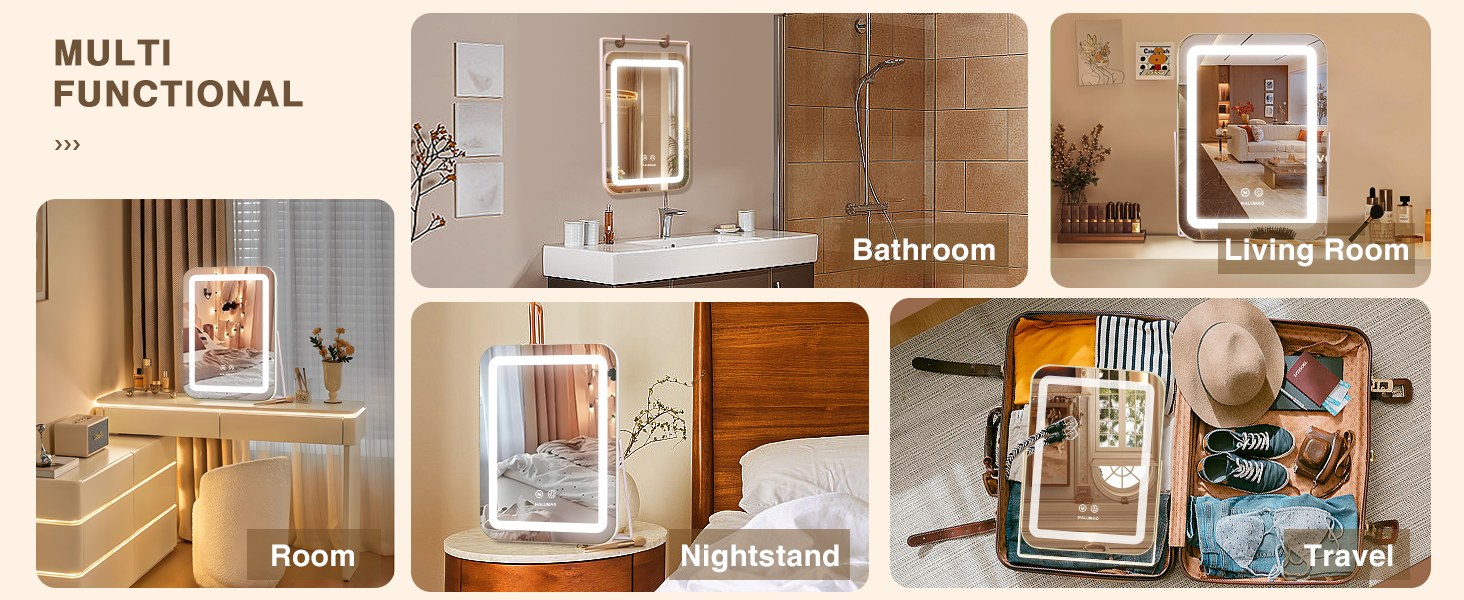 lighted makeup mirror